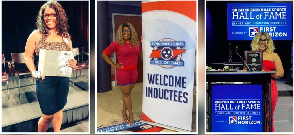 Sharrieffa Barksdale honored at the Tennessee Sports Hall of Fame and Greater Knoxville Sports Hall of Fame